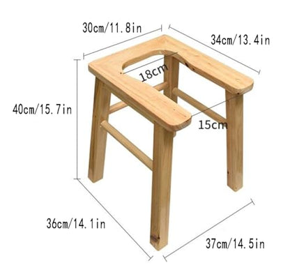 Wooden U-Shape Steam Seat with Four Legs,Yoni Steamer Stool