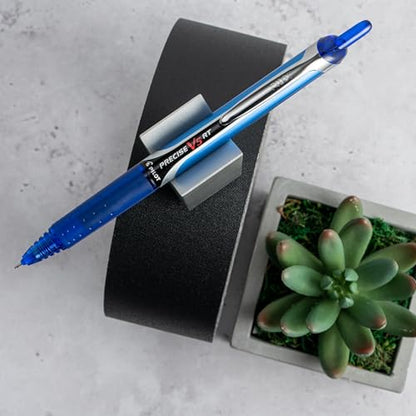 Pilot Precise V5 RT Refillable & Retractable Liquid Ink Rolling Ball Pens, Extra Fine Point (0.5mm) Blue Ink, 4-Pack (26051) - color: Black, size: 2 Count (Pack of 2)