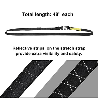Ayaport Utility Straps with Buckle Quick-Release Adjustable Nylon Straps Black 4 Pack (Stretch-0.75"x48") - size: 0.75"x48"