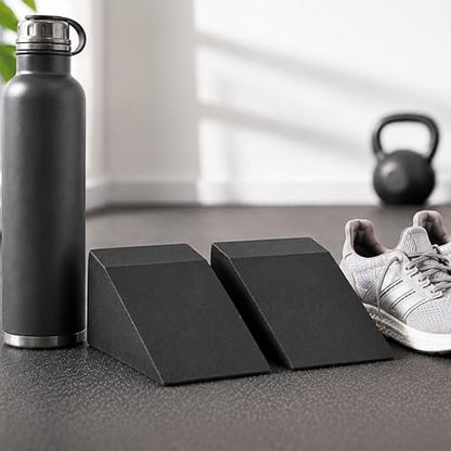 KALUHA Squat Wedge 2-Pack | 2.9" Heel Elevated Slant Board for Deeper Squats & Ankle Mobility | Non-Slip Foam Wedge Blocks for Weightlifting, Calf Stretching & Home Gym