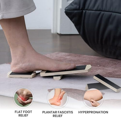 Foot & Ankle Strengthener Kit – Ankle Balance Board for Strength, Stability, Mobility & Injury Recovery – Complete Set with Beginner & Advanced Bars, 2 sizes Cork Balls, Manual & Carry Bag
