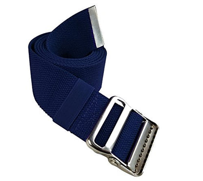 LiftAid Transfer and Gait Belt 60 Inch with Metal Buckle and Loop - Walking, Standing and Transfer Assist Aid for Seniors, Elderly Patients, Caregiver, Nurse, Therapist (Navy Blue) - color: Navy Blue