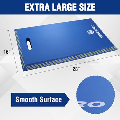 WORKPRO Extra Thick Kneeling Pad, Blue, 28 x 16 x 1.2in | Soft NBR Foam Knee Cushioning, Extra Large Foam Kneeler Mat, Suitable for Auto-Repair, Gardening, Workout Supplies - color: Blue