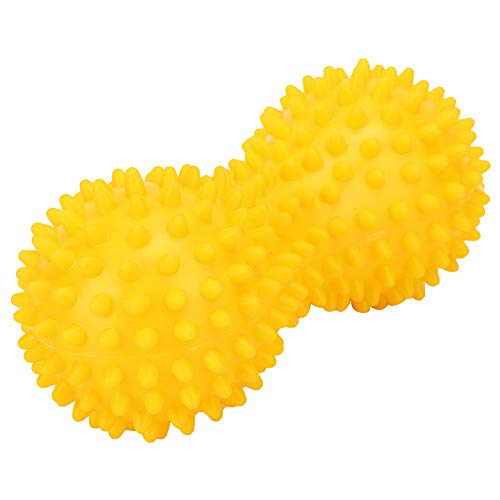 Drfeify Massage Ball, PVC Spiky Muscle Relaxation Ball for Pain Relief, with Strong Spikes for Fitness Yoga, Back Neck Feet (Yellow) - color: Yellow