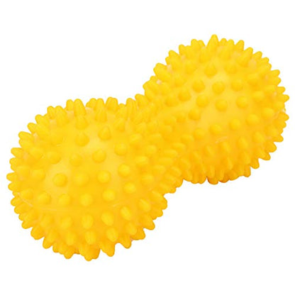Drfeify Massage Ball, PVC Spiky Muscle Relaxation Ball for Pain Relief, with Strong Spikes for Fitness Yoga, Back Neck Feet (Yellow) - color: Yellow