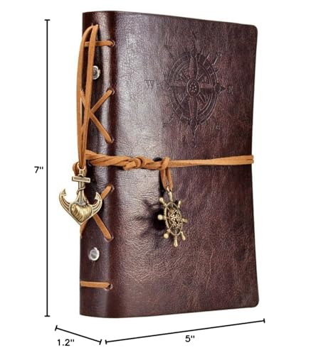 EvZ 7-Inch Refillable A6 Binder Notebook - Premium Vegan Leather Personal Planner, Eco-Friendly Journal with 6-Ring Loose-Leaf System for Writing, Business, and Creative Sketches, Coffee - color: Coffee, size: 7 Inches
