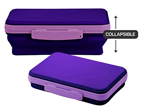 It's Academic Flexi Storage Box, Folding, Collapsible and Adjustable for Pencils, Supplies, and More, Purple (23135) - color: Purple, size: 1 Count (Pack of 1)