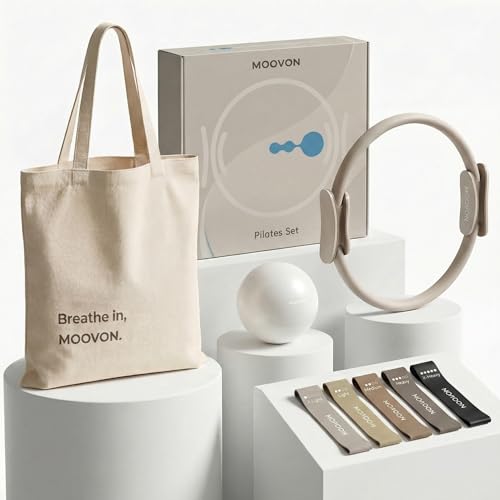 Pilates Equipment Kit for Beginners with Ring, Ball & Resistance Bands