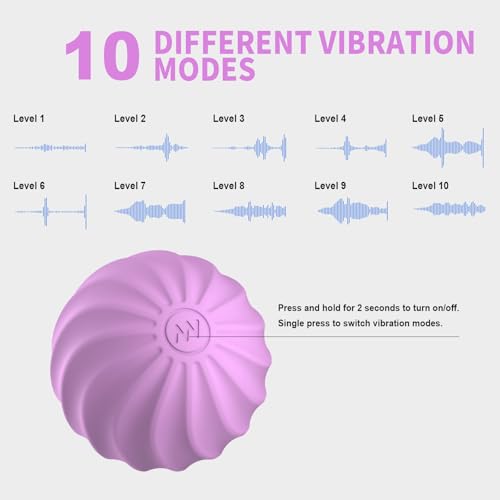 2.3" Mini Vibrating Massage Ball, 10-Speed Vibrating Foam Roller, Lacrosse Ball Massage Ball Therapy for Relieving Muscle Tension & Soreness, Vibrating Massage Roller for Plantar Fasciitis(Purple) - color: Purple