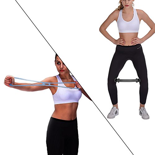 KEVENZ Fitness Circles, with 1 Pilates Ring and 1 Exercise Bands (15 inch, 20 lbs) - color: Black