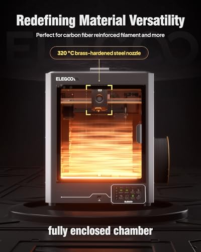 ELEGOO Centauri Carbon 3D Printer, CoreXY 500mm/s High Speed Printing with Auto Calibration, 320°C Nozzle and Built-in Camera, Ready to Print Out of the Box, 256x256x256mm Printing Size - size: Centauri Carbon
