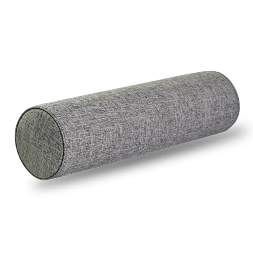Durable Neck Cervical Pillowcases, Throw Pillow Cover– Perfect for Memory Foam Neck Roll Pillows&Neck Roll Pillow, Easy to Wash & Matches Your Sofa/Bed (Metallic Gray, 6x24) - color: Metallic Gray, size: 6x24