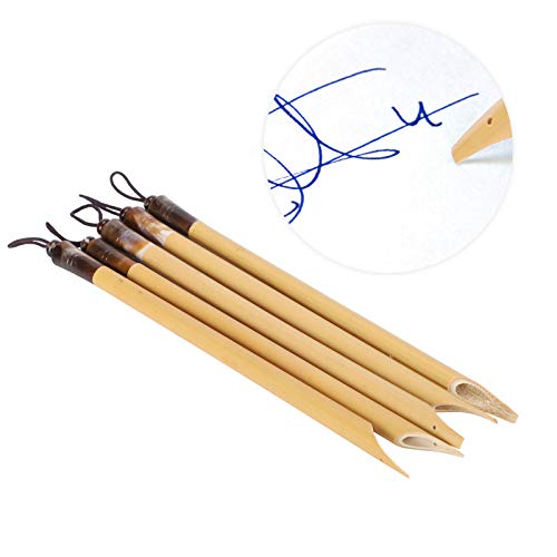 5PCS Bamboo Pens, Comic & Arabic Calligraphy Dip Pens (Bamboo Tip Set) - size: Bamboo Tip Set