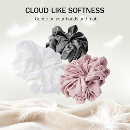 Slim Panda Yoga Mat Scrunchie,Style & Cute Mat Holder,Stretchable Velvet Fabric Fit All Standard Yoga Mats (mat not included) - color: Black&white 2pcs