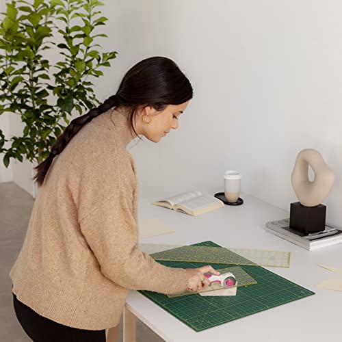 Elan Cutting Mat A2 Green, Self Healing Cutting Mat 18x24 Inch, 5-Ply Craft Board Green, Hobby Board for Crafts 18x24 Inch - style: 24 x 18"