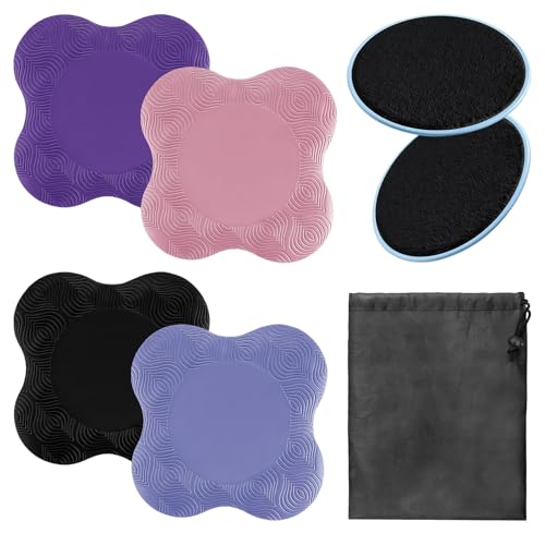 4 Pack Yoga Knee Pads Mat, Mixed Colors