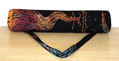 ICC Black Gold Mandala Full-Zip Exercise Yoga Mat Carry Bag Gym Beach Pilates Carrier Bags Hippie Mandala Indian Cotton Bag - style: Multi Crying Wolf