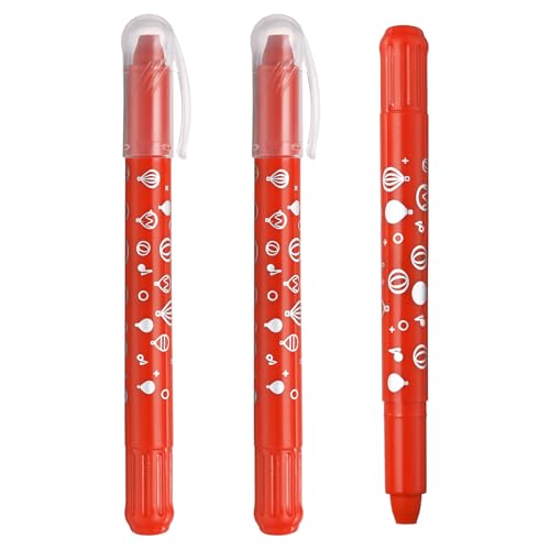 PATIKIL Gel Crayons, 3PCS Watercolor Crayons Silky Water Soluble Twist Bulk for Artists Coloring Drawing Painting, Deep Red Crayon - color: Deep Red