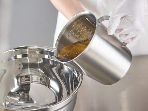 18/8 Stainless Steel Measuring Cup with Handle and Pour Spout, Commercial Kitchen Food Prep Pitcher for Restaurant, Bakery, Cooking and Ingredient Measuring, 32 OZ (4 Cup, 1000 ML) - color: Flat Handle, size: 32 OZ (4 Cup, 1000 ML)