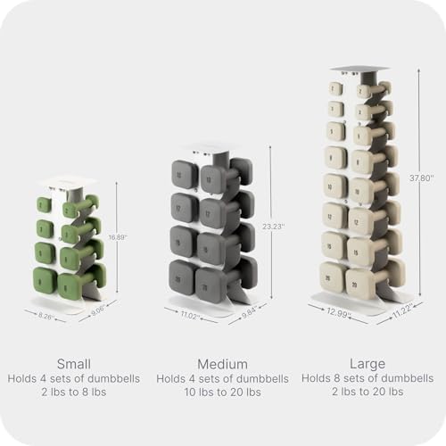 WeGym Dumbbell Rack, Sturdy Cast Iron for Space-Saving Home Gym Storage | Sturdy cast iron, space-saving storage, home strength training setup - color: Slate, style: L