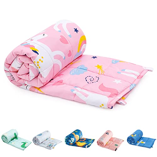 Sivio Cotton Weighted Blanket for Sleeping, 36"x48" 5 lbs - color: Pink Unicorn, size: 36"x 48" 5lbs