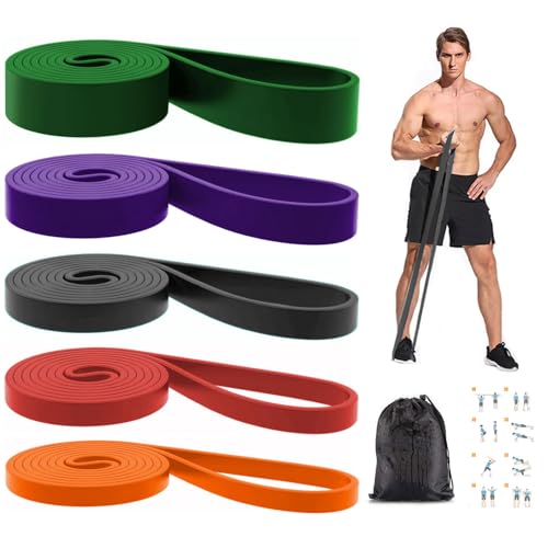 Resistance Bands, Pull Up Bands, Exercise Workout Bands for Working Out, Pull Up Assistance Bands Set for Men & Women, Body Stretching, Physical Therapy, Muscle Training - color: Colorful
