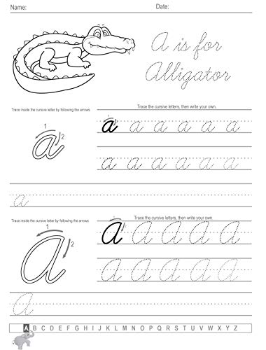 Cursive Handwriting Workbook For Kids: Cursive for beginners workbook. Cursive letter tracing book. Cursive writing practice book to learn writing in cursive (Beginning Cursive Handwriting Workbooks)