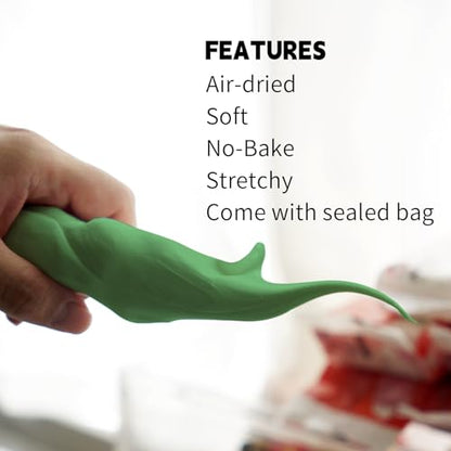 Air Dry Clay Lightweight, Flexible Modeling Clay for Adults Arts and Crafts | Professional & Moldable, Soft & No-Stick, Polymer Clay for Sculpting, Molding,Anime Figures,Making Costumes,DIY Projects - color: Light Green