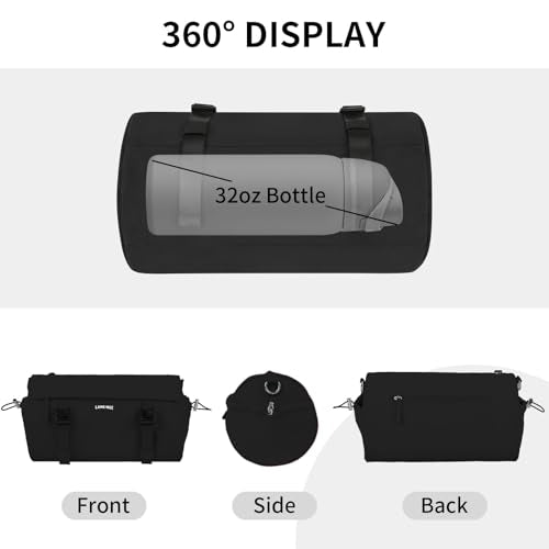 Small Gym Bag for Women Men, 15L Sports Workout Bag with Wet Pocket and Yoga Mat Holder, Lightweight & Water-Resistant Mini Travel Duffle Bag (Black) - color: Black