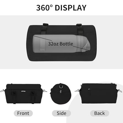 Small Gym Bag for Women Men, 15L Sports Workout Bag with Wet Pocket and Yoga Mat Holder, Lightweight & Water-Resistant Mini Travel Duffle Bag (Black) - color: Black