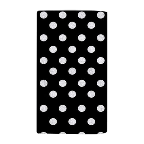White Dot Beach Towel Fashion Vingle Circles Face Towels Suit Travel Sports Pool Swimming Bath Camping Spa Gym Yoga,15x30 Inch - color: White Dot