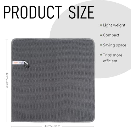 SUNLAND Microfiber Workout Gym Sweat Towels for Men | Fast Drying, Fitness Sports Towel, For Women, Lightweight Multi-Purpose, Hot Yoga Towel - color: Grey, size: 16x16inch