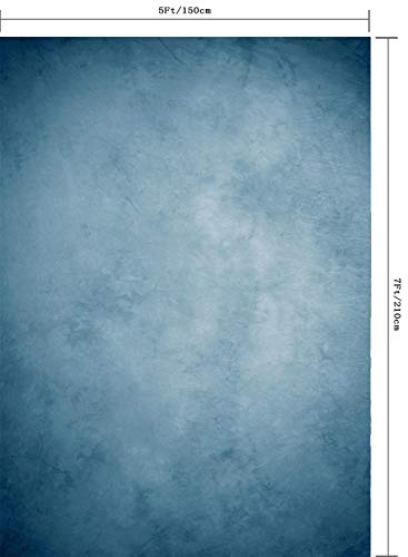 5X7FT Retro Blue Art Portrait Backdrop Seamless Vinyl Photography Photo Background Studio Prop PGT525A