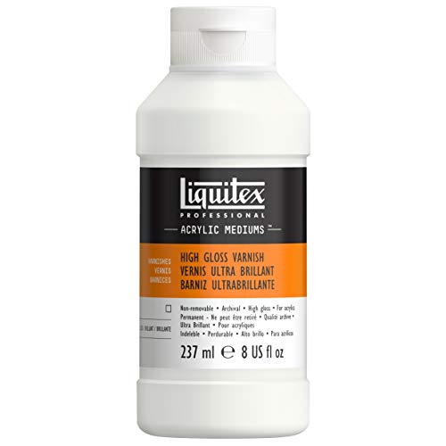 Liquitex Professional High Gloss Varnish, 237ml (8-oz) | 100% Acrylic Polymer Varnish High Gloss Sheen, Protects & Resists Dirt Retention, Increases Brightness, Resists Discoloration - color: High Gloss, style: 8-oz