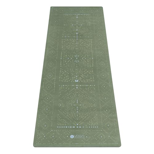 YOGA DESIGN LAB | The Combo Yoga Mat | 2-in-1 Mat+Towel | Eco Luxury | Ideal for Hot Yoga, Power, Bikram, Ashtanga, Sweat | Studio Quality | Includes Carrying Strap! - color: Boho Glow, size: 5.5mm
