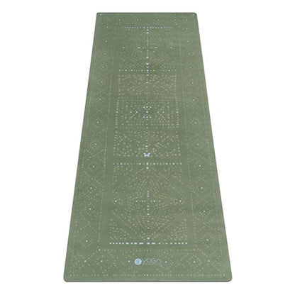 YOGA DESIGN LAB | The Combo Yoga Mat | 2-in-1 Mat+Towel | Eco Luxury | Ideal for Hot Yoga, Power, Bikram, Ashtanga, Sweat | Studio Quality | Includes Carrying Strap! - color: Boho Glow, size: 5.5mm