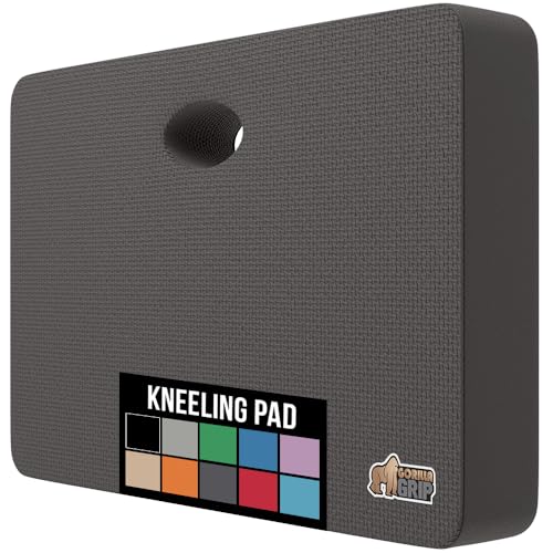 GORILLA GRIP® Extra Thick Foam Kneeling Pad for Gardening, 17.5x11 Charcoal - color: Charcoal