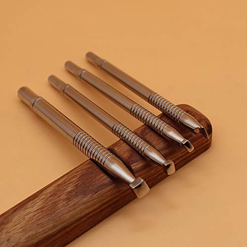 Leather Stamping Tool 304 Stainless Steel Professional Stamp Tools Leather Edge Punch Carving DIY LeatherCrafts (XS, 1pc) - size: XS, 1pc