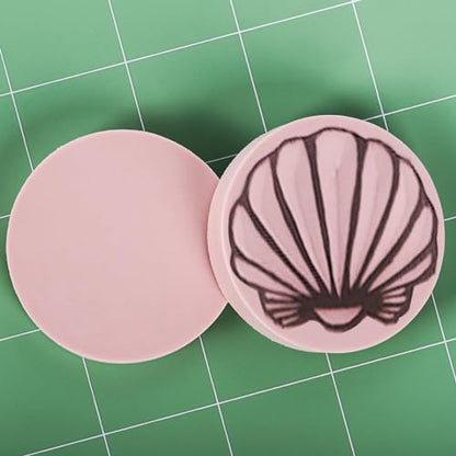 Tosnail 30 Pack 2" Round Rubber Stamp Carving Blocks, Soft Rubber for Craft Project, Great for Beginners and Professional - Pink