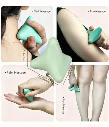Trigger Point Massage Tool, 3" × 2.6", Deep Tissue Manual Massage Ball for Muscle Knots & Myofascial Release, Physical Therapy Tool for Plantar Fasciitis, Foot Hand Hip & Back Soreness Relief - color: Green