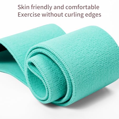 Glute Bands and 11-Loop Stretch Band Set, Fabric Booty Band for Glute Activation, Adjustable Stretching Strap for Yoga, Pilates, Dance, Ballet, Flexibility, Leg Workouts & Home Exercise - color: Blue+Green
