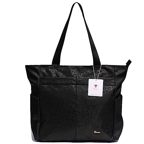 ESVAN Original Floral Tote Bag Large Shoulder Bag with Multi Pockets for Gym Travel Beach Daily Bags - color: A1