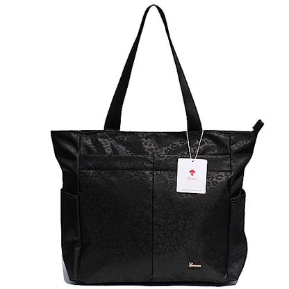 ESVAN Original Floral Tote Bag Large Shoulder Bag with Multi Pockets for Gym Travel Beach Daily Bags - color: A1
