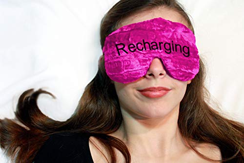 Custom Embroidered Handmade Sleep Eye Mask Pillow - Flax Seed or Poly Fill - Lavender or Unscented - Crushed Velvet
