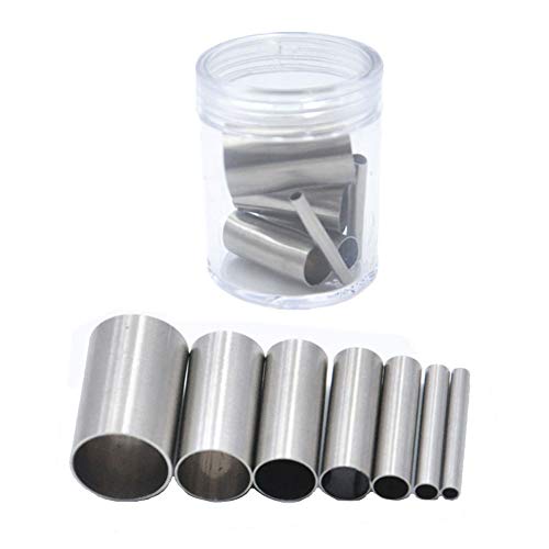 Clay Cutters,7Pcs Hole Hollow Punch Cutter Set Stainless Steel Indentation Round Circle Shape Cutters Mold Ceramics Dotting Baking Mold Cutter Punch Tools for Clay Pottery Craft with Storage Case(B2) | Stainless Steel Indentation Round Circle Shape Cutter
