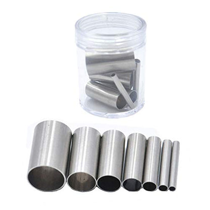 Clay Cutters,7Pcs Hole Hollow Punch Cutter Set Stainless Steel Indentation Round Circle Shape Cutters Mold Ceramics Dotting Baking Mold Cutter Punch Tools for Clay Pottery Craft with Storage Case(B2) | Stainless Steel Indentation Round Circle Shape Cutter