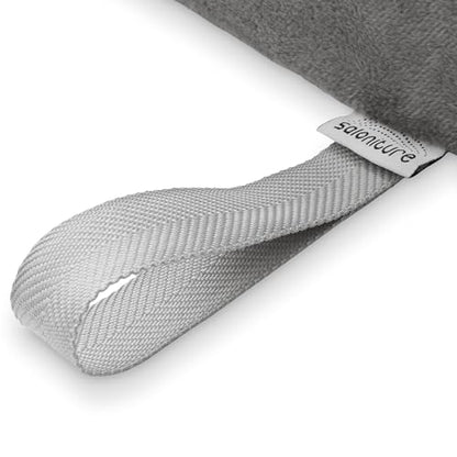 Saloniture Half Round Neck Massage Table Bolster Pillow Pad - 13 x 6 x 3 Inch - Gray Velour - color: Gray