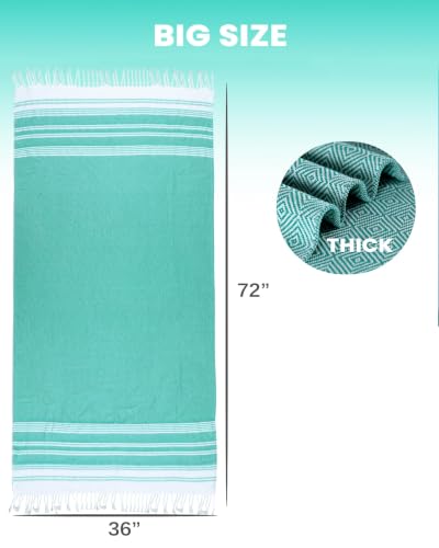 Antfuny 2 Packs Turkish Beach Towels Quick Dry Sand Free Soft Absorbent Extra Large XL Big Blanket Adult Oversized Bath Pool Swim Towel Lightweight Thin Fast Drying Sandless Compact No Sand Packabl - color: Thicker Set Mustard Nile
