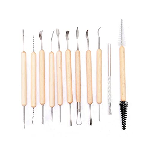 Clay Tools 40PCS Pottery Tools Clay Sculpting Tools Polymer Clay Tools Kit Ceramic Tools for DIY Handcraft Modeling Clay Carving Tools Set - color: 40PCS