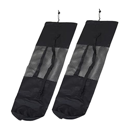 Kisangel Yoga Mat Mesh Bag Adjustable Shoulder Strap Yoga Mat Carrier Breathable Storage Bag for 35.43 X 9.84 in Mats 2-Pack